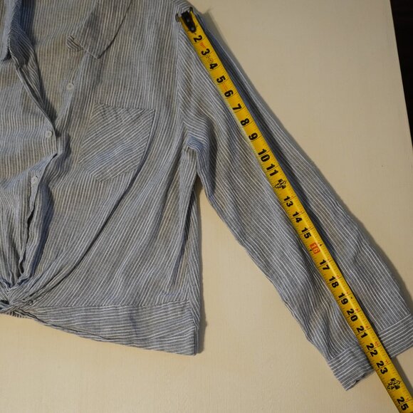 Nine Britton Collared Button Down with gather at waist - Picture 6 of 7